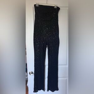 Fun sequin strapless jumpsuit